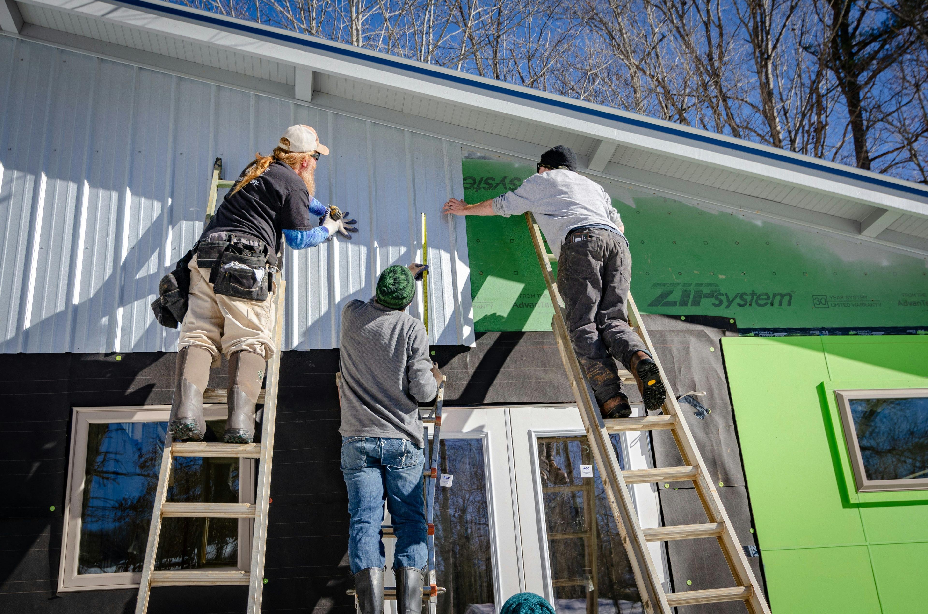 Exterior home renovation.